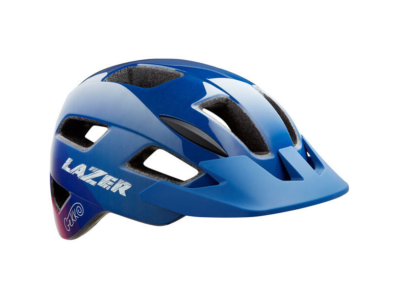 LAZER Gekko Helmet, Blue/Pink, Uni-Youth click to zoom image