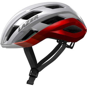 LAZER Strada KinetiCore Helmet, Silver Red click to zoom image