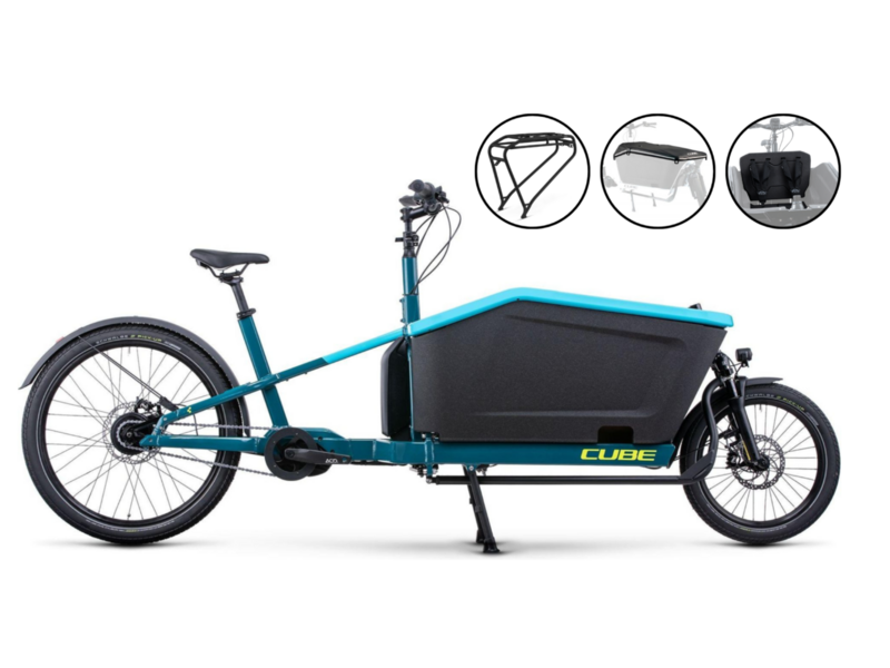 CUBE Cargo Hybrid 500 Blue/lime 20" click to zoom image