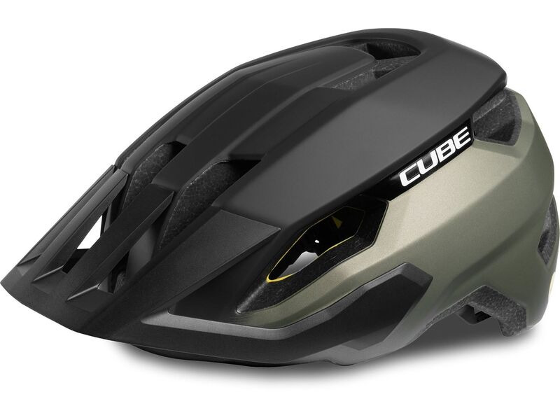 CUBE Helmet Stray Tm Reed Green click to zoom image