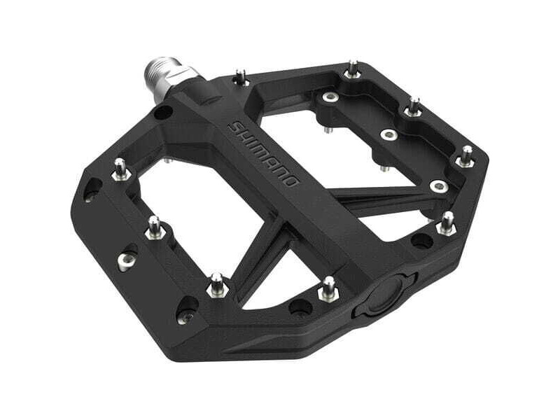 SHIMANO PD-GR400 flat pedals, resin with pins, black click to zoom image