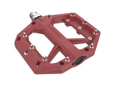SHIMANO PD-GR400 flat pedals, resin with pins, red