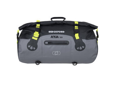 OXFORD Aqua T-50 Roll Bag - Black/Grey/Fluo