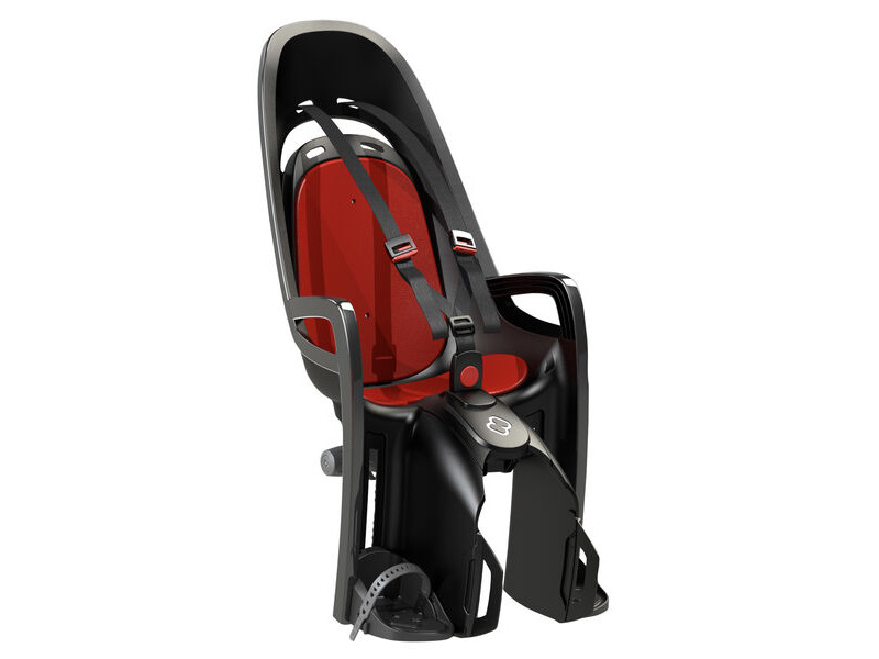 HAMAX Zenith Child Bike Seat Pannier Rack Version Grey/Red click to zoom image