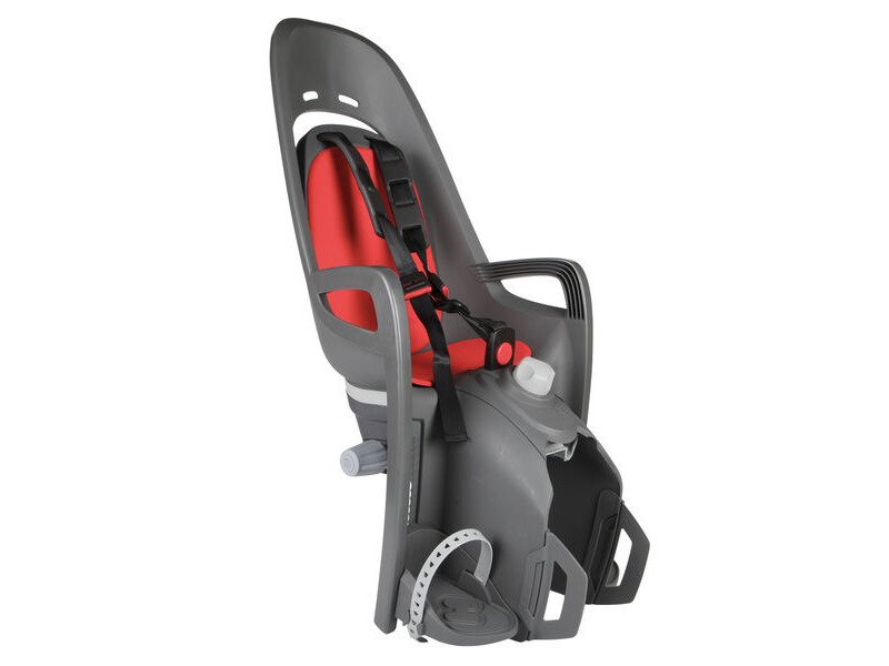 HAMAX Zenith Relax Child Bike Seat Pannier Rack Version Grey/Red click to zoom image