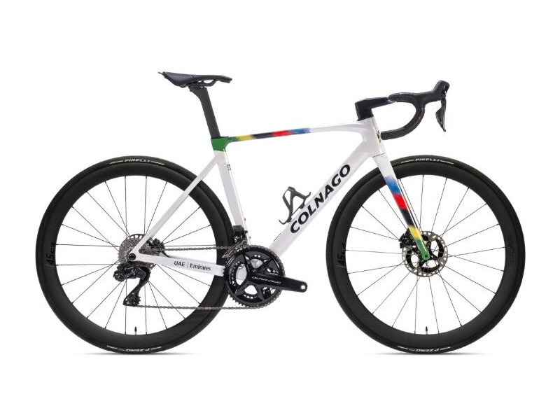 COLNAGO V5rs Disc 2025 Carbon Road Bike Dura Ace Di2 White/Multi click to zoom image