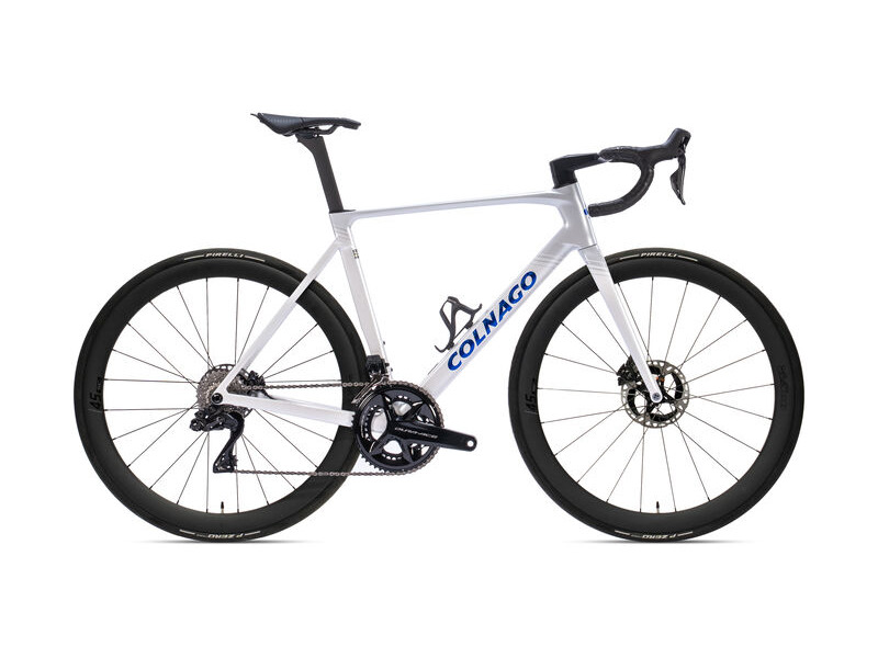 COLNAGO V5rs Disc 2025 Carbon Road Complete Bike Ultegra Di2 White Blue click to zoom image