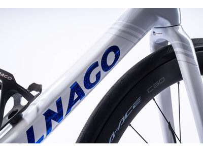 COLNAGO V5rs Disc 2025 Carbon Road Complete Bike Ultegra Di2 White Blue click to zoom image