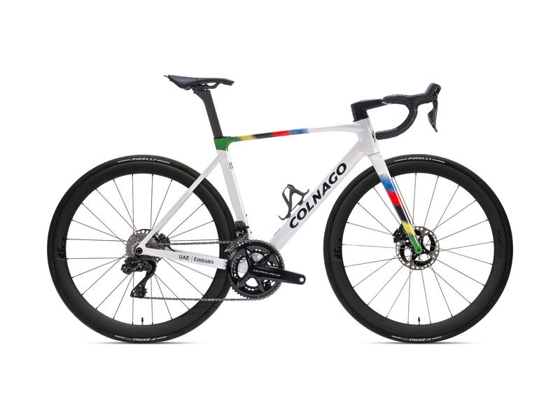 COLNAGO V5rs Disc 2025 Carbon Road Complete Bike Ultegra Di2 White World Champ click to zoom image