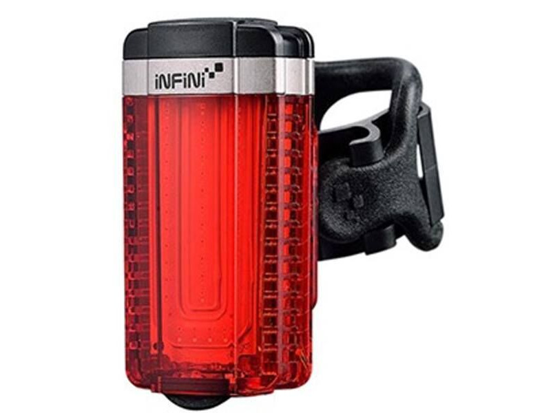 INFINI Tron super bright micro USB rear light with QR bracket black with red lens click to zoom image