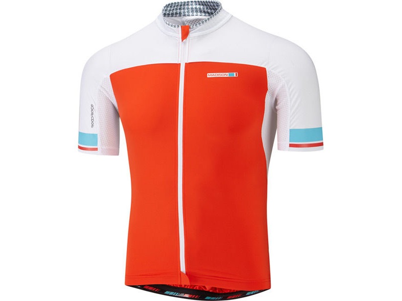 MADISON RoadRace Premio men's short sleeve jersey, chilli red / white click to zoom image