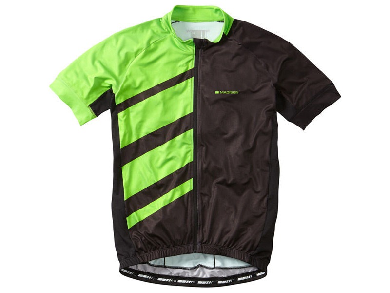 MADISON Sportive Race men's short sleeve jersey, black / green flash click to zoom image