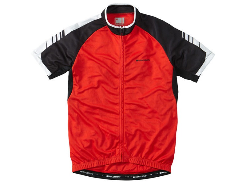 MADISON Peloton men's short sleeve jersey, flame red click to zoom image