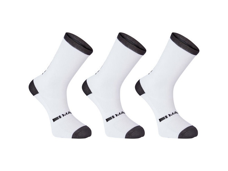 MADISON Freewheel coolmax long sock triple pack, white click to zoom image