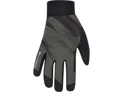 MADISON Flux Waterproof Trail Gloves, midnight green perforated bolts