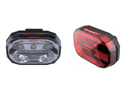 CYCLELANE Smart Diamond - 3 White-LED Front Light / 3-LED Rear Twinset