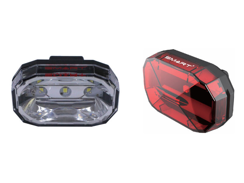 CYCLELANE Smart Diamond - 3 White-LED Front Light / 3-LED Rear Twinset click to zoom image